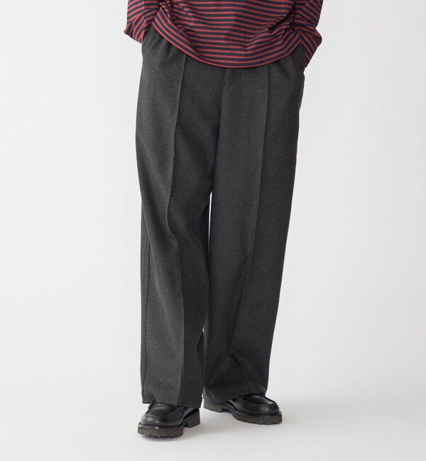 SHIPS「【WEB限定】SHIPS:〈手洗い可能〉ウールブレンド ワイド スラックス」|その他|