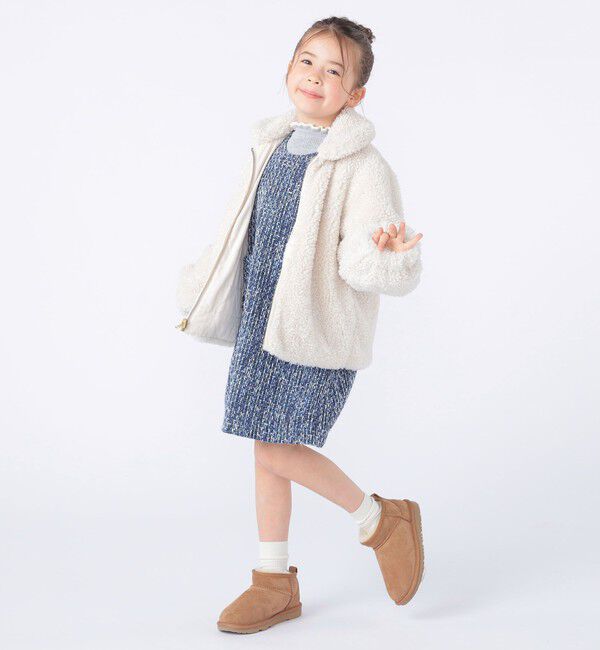 SHIPS KIDS「SHIPS KIDS:100～130cm / ツイード ジャンパー ワンピース」|ワンピース|