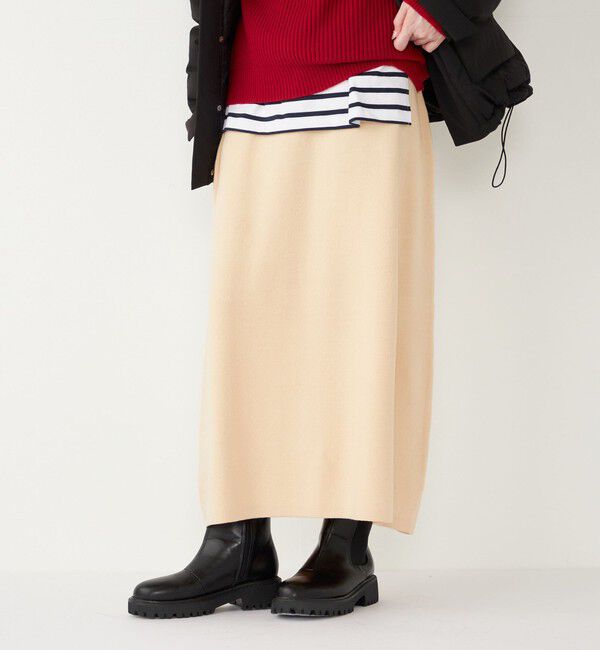 SHIPS Colors 「SHIPS Colors:〈手洗い可能〉スキッパー ニット &times; スカート セットアップ◇」|ニット・セーター|