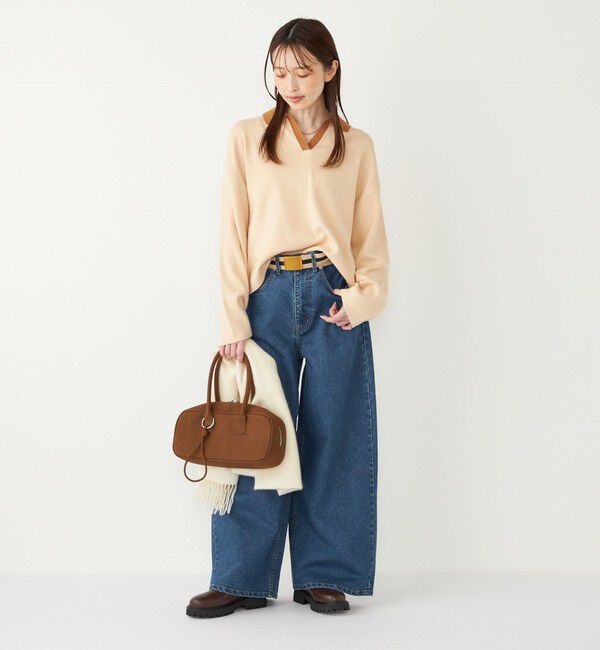 SHIPS Colors 「SHIPS Colors:〈手洗い可能〉スキッパー ニット &times; スカート セットアップ◇」|ニット・セーター|