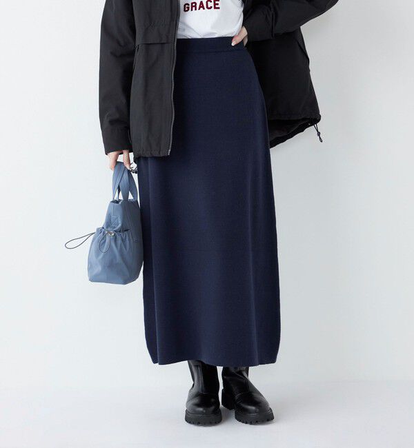 SHIPS Colors 「SHIPS Colors:〈手洗い可能〉スキッパー ニット &times; スカート セットアップ◇」|ニット・セーター|