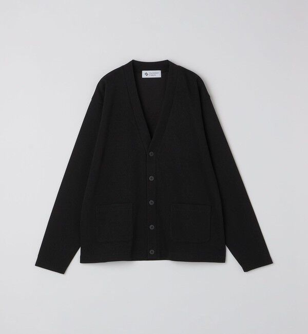 SHIPS「City Ambient Products: Wフェイス カノコ Vネック カーディガン」|カーディガン|ブラック