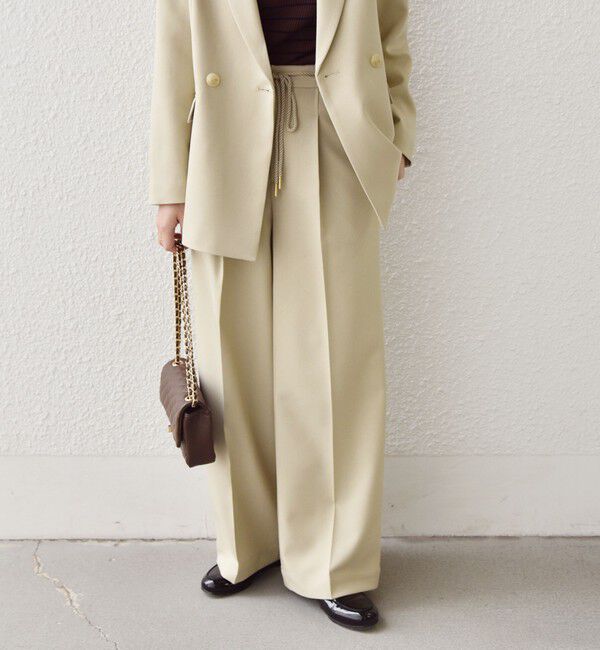 SHIPS Colors 「SHIPS Colors:〈手洗い可能〉ウールライクイージーワイドパンツ2（セットアップ対応可能）◇」|その他|