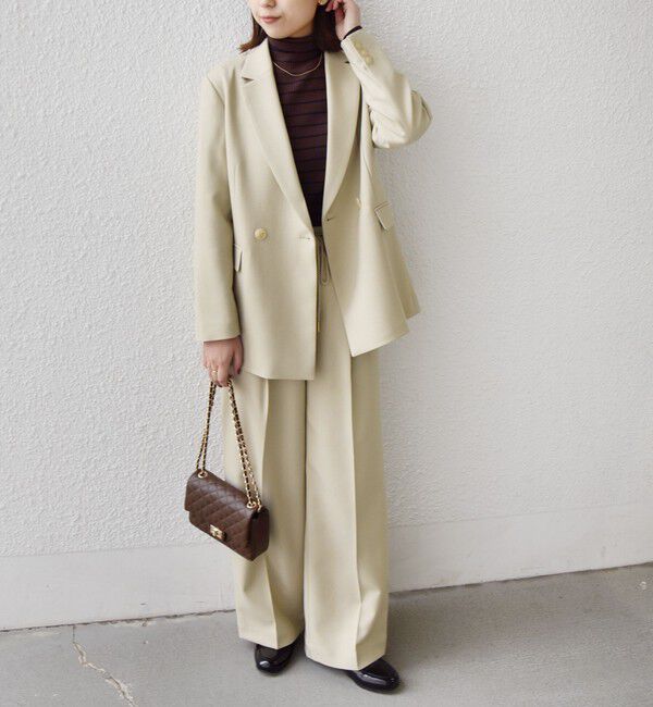 SHIPS Colors 「SHIPS Colors:〈手洗い可能〉ウールライクイージーワイドパンツ2（セットアップ対応可能）◇」|その他|