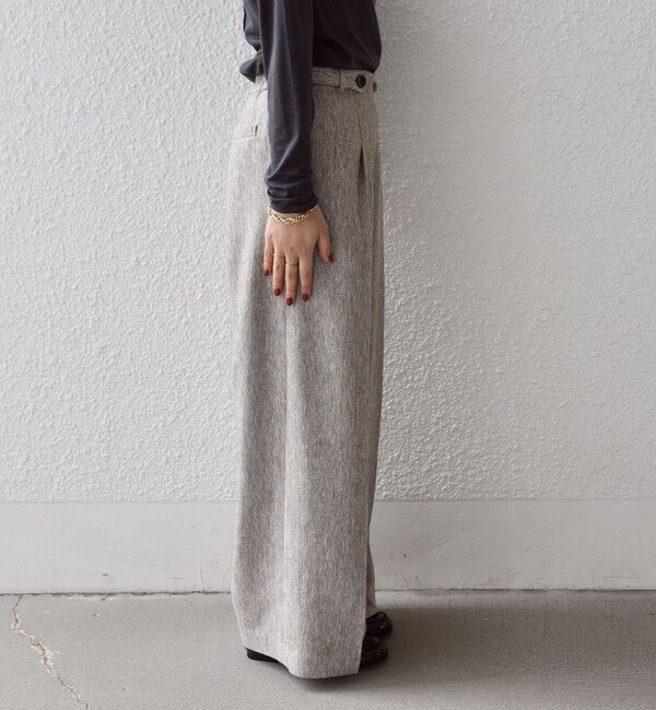 SHIPS Colors 「SHIPS Colors:〈手洗い可能〉カラー ミックス ツイード ボタン ワイドパンツ◇」|その他|