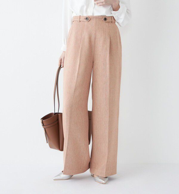 SHIPS Colors 「SHIPS Colors:〈手洗い可能〉カラー ミックス ツイード ボタン ワイドパンツ◇」|その他|