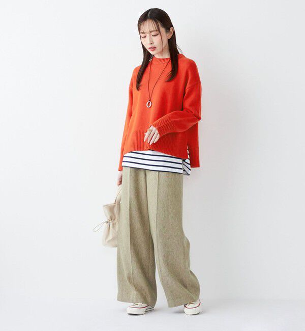 SHIPS Colors 「SHIPS Colors:〈手洗い可能〉カラー ミックス ツイード ボタン ワイドパンツ◇」|その他|