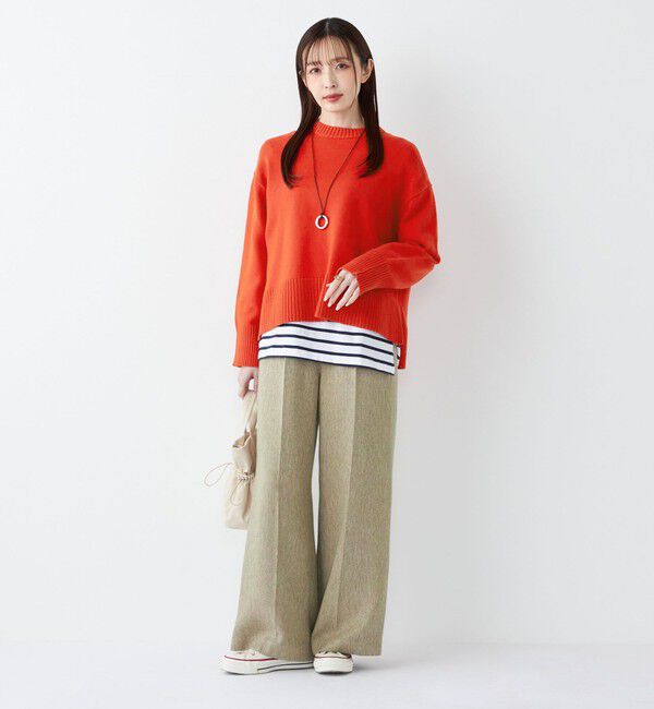 SHIPS Colors 「SHIPS Colors:〈手洗い可能〉カラー ミックス ツイード ボタン ワイドパンツ◇」|その他|