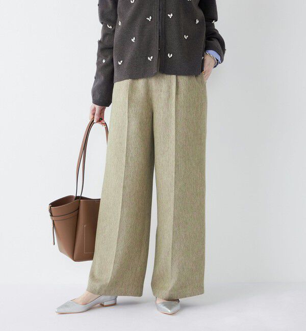 SHIPS Colors 「SHIPS Colors:〈手洗い可能〉カラー ミックス ツイード ボタン ワイドパンツ◇」|その他|