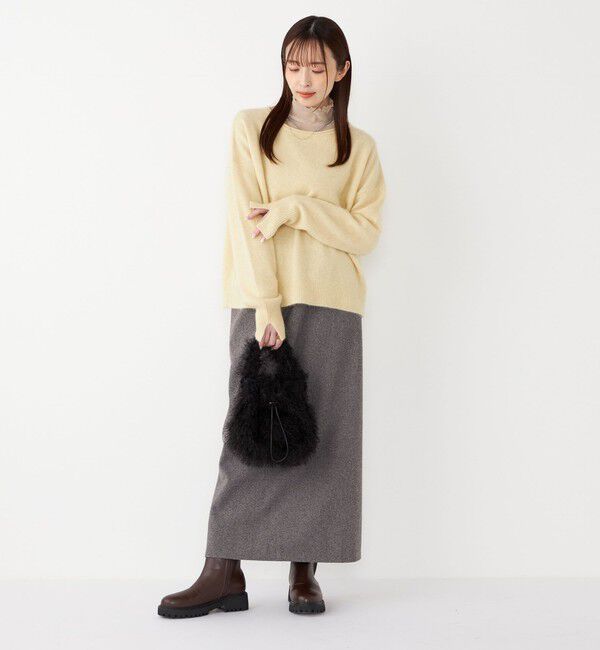 SHIPS Colors 「SHIPS Colors:〈手洗い可能〉ジャージー へリボーン / チェック タイトスカート」|スカート|