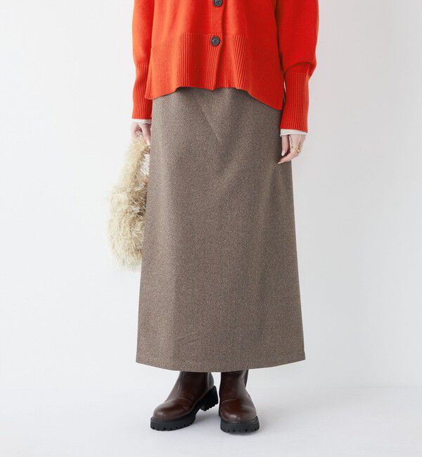 SHIPS Colors 「SHIPS Colors:〈手洗い可能〉ジャージー へリボーン / チェック タイトスカート」|スカート|