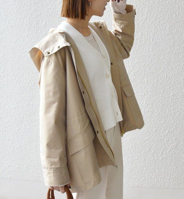 SHIPS any「SHIPS any:〈手洗い可能〉シャンブレー テントライン フード コート」|その他|