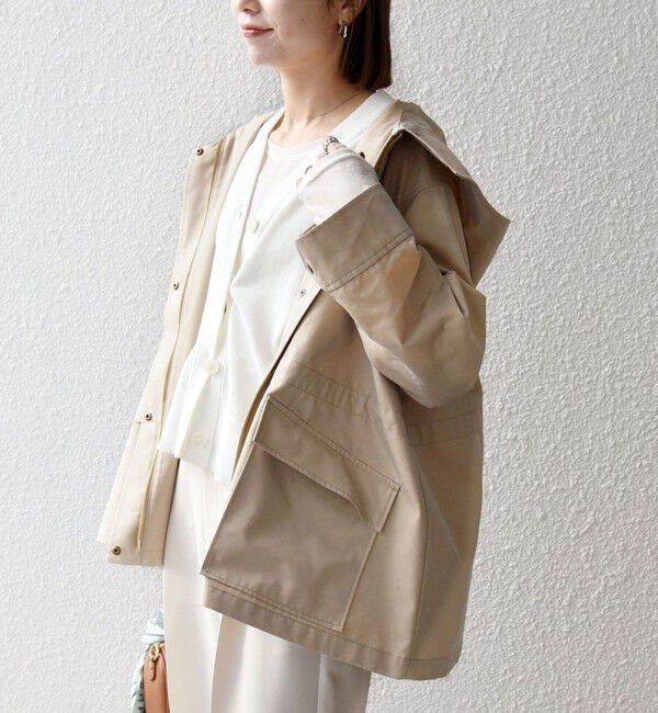 SHIPS any「SHIPS any:〈手洗い可能〉シャンブレー テントライン フード コート」|その他|