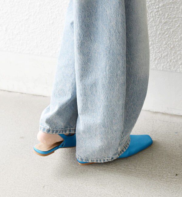 SHIPS any「【SHIPS any別注】eblouna: スクエア スリングバック パンプス」|パンプス|