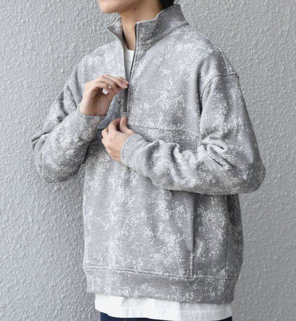 SHIPS any「SHIPS any:〈洗濯機可能〉コットン ジャガード ハーフジップ 裏毛 スウェット(セットアップ対応)◇」|スウェット・ジャージ|