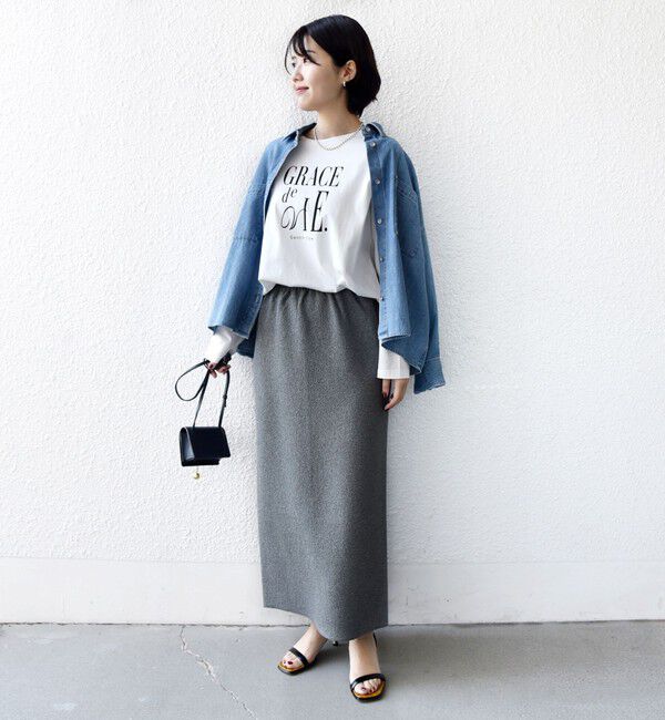 SHIPS for women「〈手洗い可能〉ダブル フェイス 前後 2WAY スカート」|スカート|