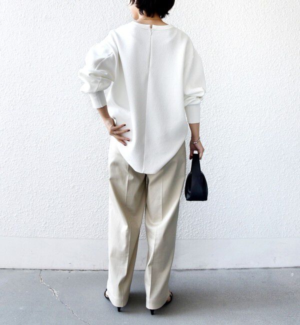 SHIPS for women「〈手洗い可能〉ダブル フェイス ニット リブ コンビ プルオーバー」|Tシャツ・カットソー|