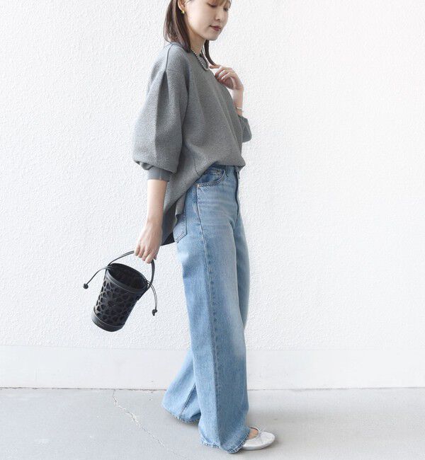 SHIPS for women「〈手洗い可能〉ダブル フェイス ニット リブ コンビ プルオーバー」|Tシャツ・カットソー|