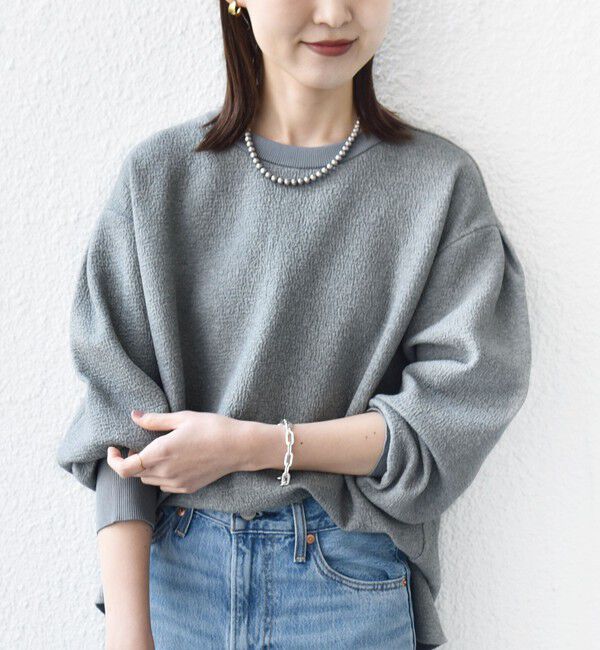 SHIPS for women「〈手洗い可能〉ダブル フェイス ニット リブ コンビ プルオーバー」|Tシャツ・カットソー|