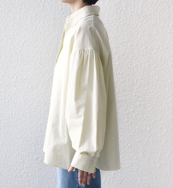 SHIPS for women「〈手洗い可能〉無地 / ストライプ サイド スリット スキッパー コットン シャツ」|シャツ・ブラウス|