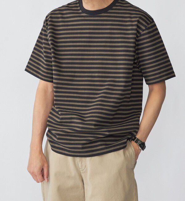 SHIPS「SHIPS: AUTHENTIC ボーダー Tシャツ ショートスリーブ」|Tシャツ・カットソー|ブラウン