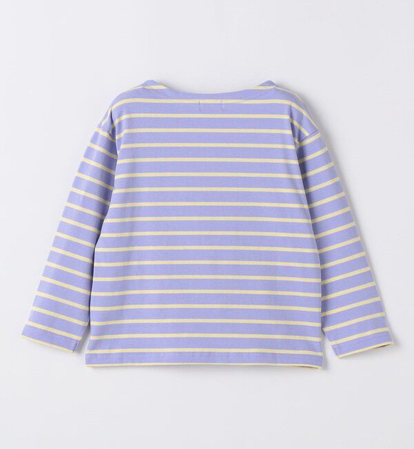 SHIPS Colors 「SHIPS Colors:80～130cm /〈洗濯機可能〉ボーダー ロゴ 刺繍 ロンT」|Tシャツ・カットソー|