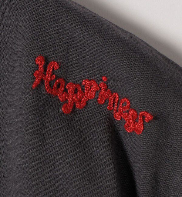 SHIPS any「【SHIPS any別注】Collegiate Pacific:〈洗濯機可能〉V ガゼット プリント & 刺繍 Tシャツ」|Tシャツ・カットソー|