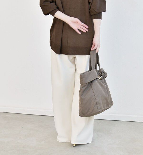 quaranciel「《予約》quaranciel:〈手洗い可能〉バイアス ストレッチ イージー ワイド パンツ」|その他|