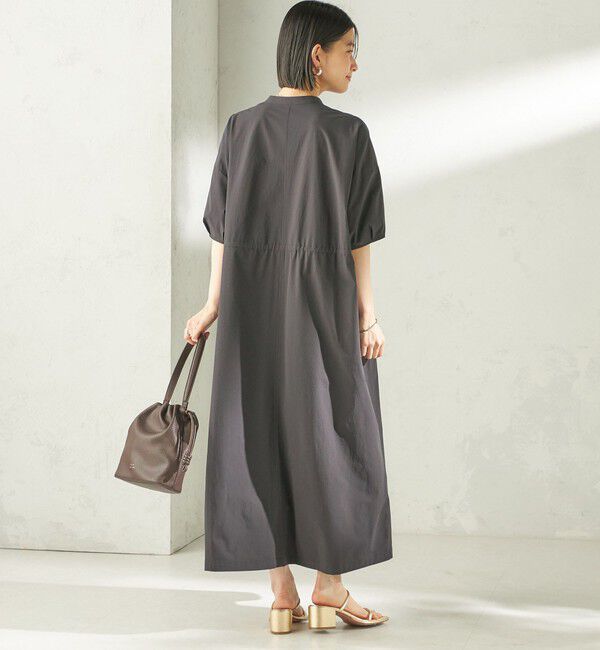 SHIPS for women「《予約》〈接触冷感 / 撥水加工〉TEXBRID(R) タフタ ウエスト 切替 ワンピース」|ワンピース|