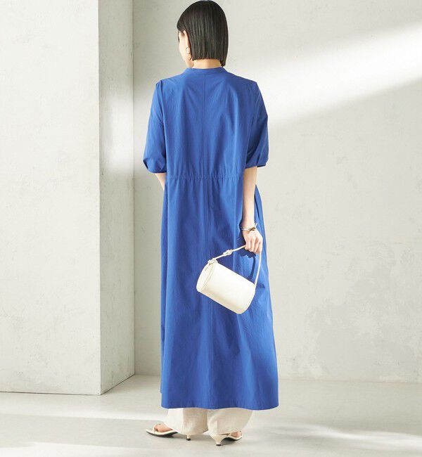 SHIPS for women「《予約》〈接触冷感 / 撥水加工〉TEXBRID(R) タフタ ウエスト 切替 ワンピース」|ワンピース|