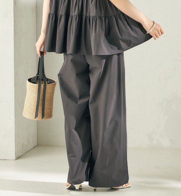 SHIPS for women「《予約》〈接触冷感 / 撥水加工〉TEXBRID(R) 裾 ドロスト パンツ」|その他|