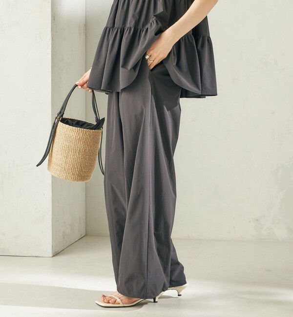 SHIPS for women「《予約》〈接触冷感 / 撥水加工〉TEXBRID(R) 裾 ドロスト パンツ」|その他|