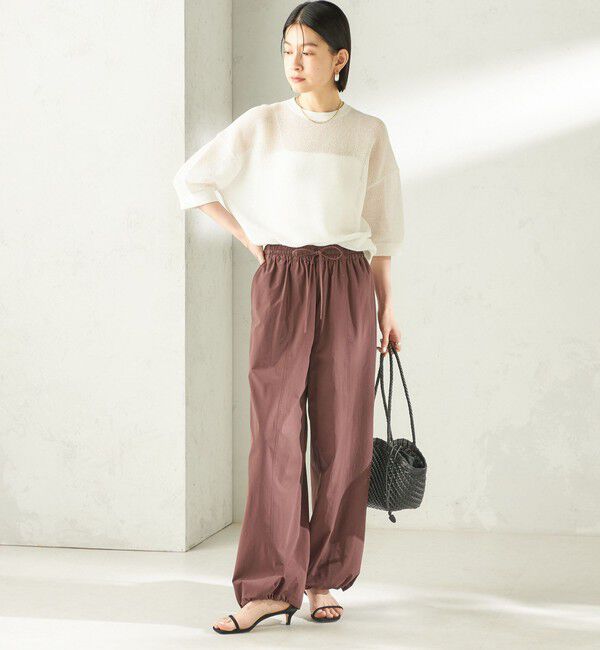 SHIPS for women「《予約》〈接触冷感 / 撥水加工〉TEXBRID(R) 裾 ドロスト パンツ」|その他|