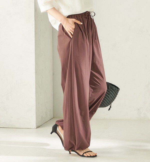 SHIPS for women「《予約》〈接触冷感 / 撥水加工〉TEXBRID(R) 裾 ドロスト パンツ」|その他|