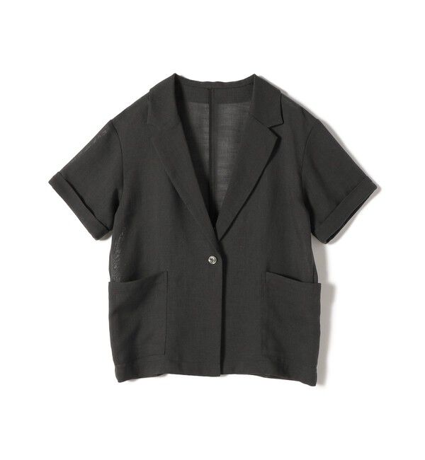 SHIPS for women「《予約》〈手洗い可能〉麻調 メッシュ ジャケット シャツ」|シャツ・ブラウス|