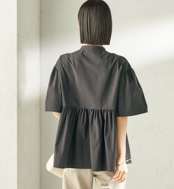 SHIPS for women「《予約》〈接触冷感 / 撥水加工〉TEXBRID(R) タフタ ショート スリーブ 羽織 シャツ」|シャツ・ブラウス|