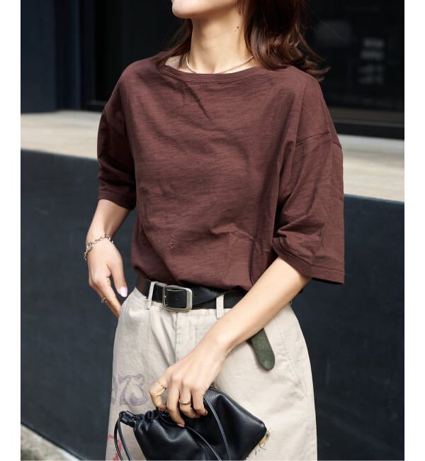 OUTDOOR PRODUCTS Usual Things「≪予約≫スラブテンジク 五分袖TEE」|Tシャツ・カットソー|