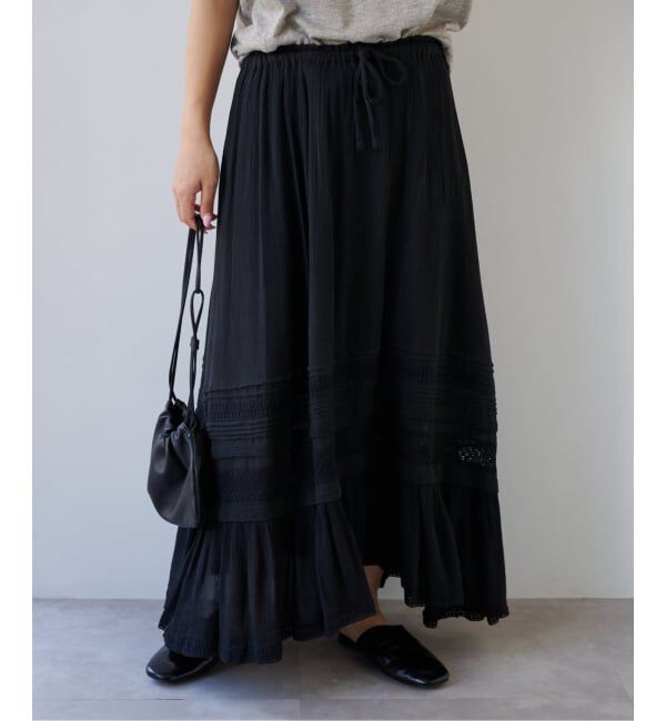 OUTDOOR PRODUCTS Usual Things「≪予約≫コットンレーストリムスカート」|スカート|