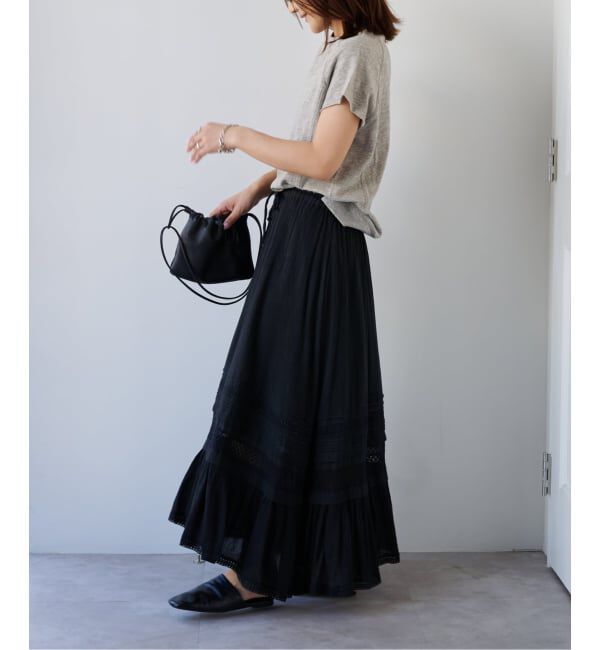 OUTDOOR PRODUCTS Usual Things「≪予約≫コットンレーストリムスカート」|スカート|