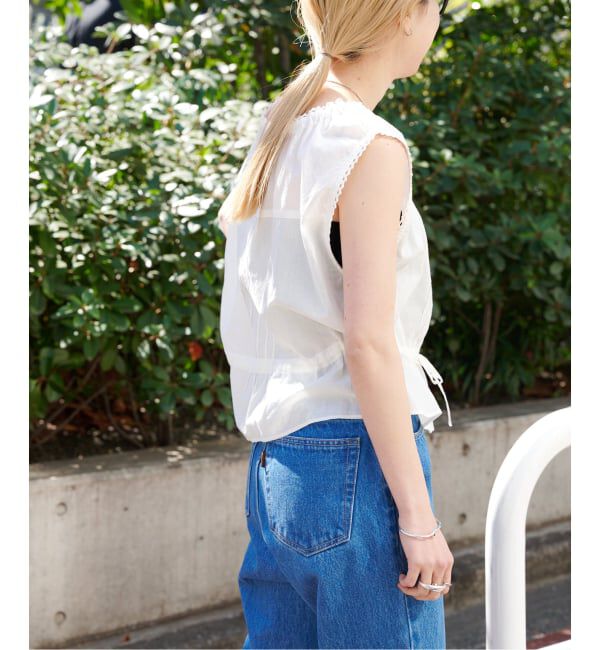 OUTDOOR PRODUCTS Usual Things「≪予約≫ピンタックレースノースリブラウス」|シャツ・ブラウス|