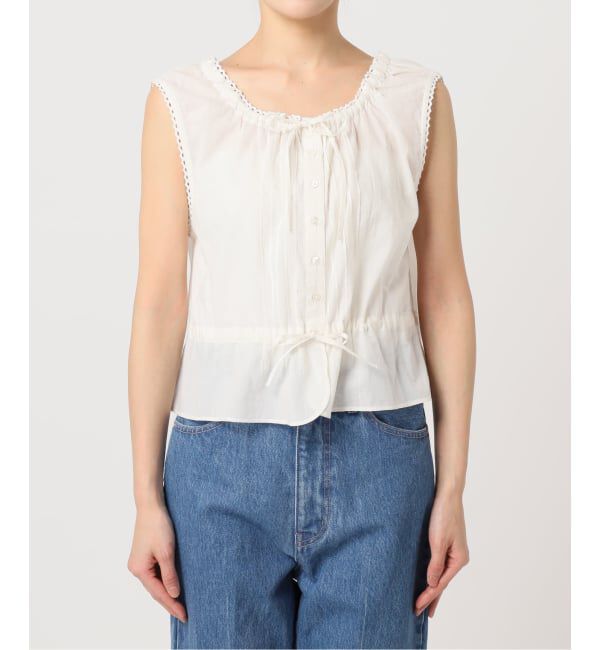 OUTDOOR PRODUCTS Usual Things「≪予約≫ピンタックレースノースリブラウス」|シャツ・ブラウス|