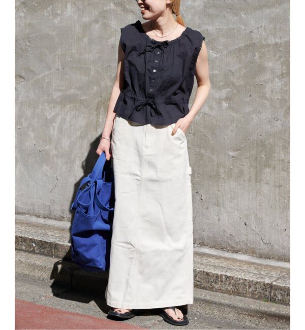 OUTDOOR PRODUCTS Usual Things「≪予約≫ピンタックレースノースリブラウス」|シャツ・ブラウス|