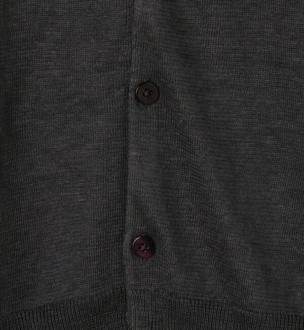MACPHEE「プレーンリネン クルーネックカーディガン」|カーディガン|