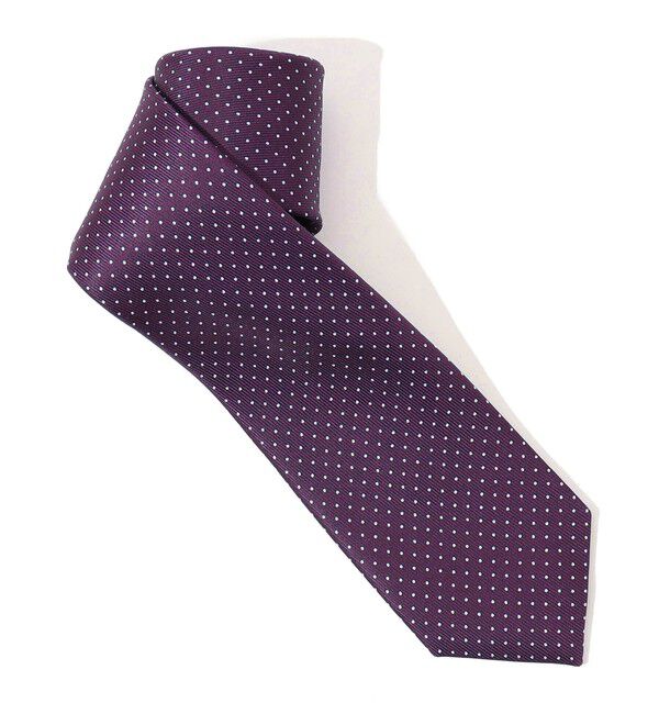 TOMORROWLAND GOODS「TOMORROWLAND シルク ピンドットネクタイ」|ネクタイ・蝶ネクタイ|76 パープル系