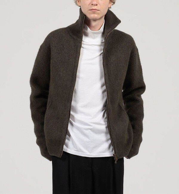 TOMORROWLAND MENS「ウール カシミヤ シルク ジップアップ ニットブルゾン」|ニット・セーター|