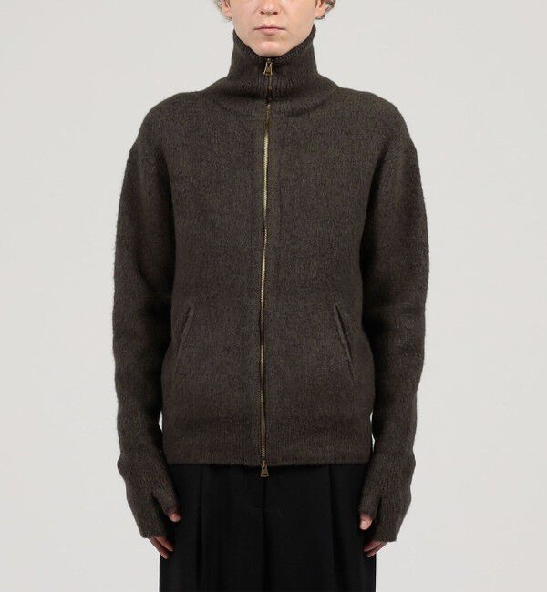 TOMORROWLAND MENS「ウール カシミヤ シルク ジップアップ ニットブルゾン」|ニット・セーター|
