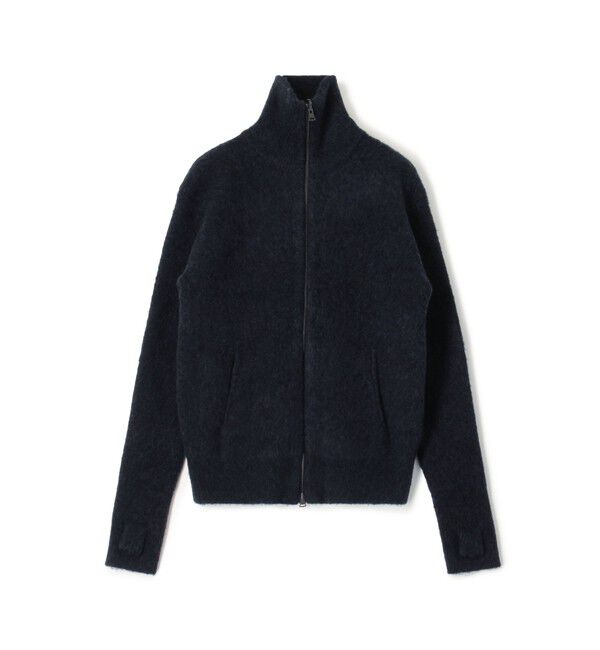 TOMORROWLAND MENS「ウール カシミヤ シルク ジップアップ ニットブルゾン」|ニット・セーター|58 チャコールグレー
