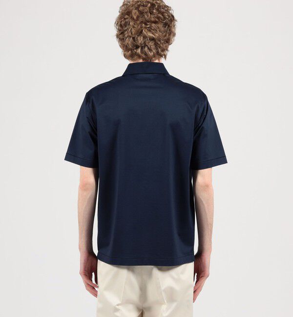 TOMORROWLAND MENS「コットンポリエステル ストレッチツイル ジップアップポロシャツ」|ポロシャツ|