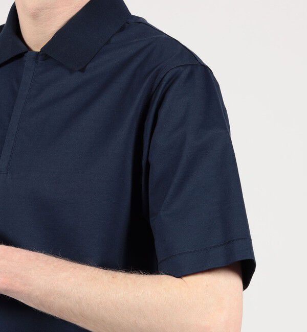 TOMORROWLAND MENS「コットンポリエステル ストレッチツイル ジップアップポロシャツ」|ポロシャツ|