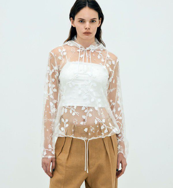 Edition「edition pourell トリコット エンブロイダリートップス」|シャツ・ブラウス|